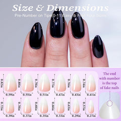Rimudecure lifestyle shot of woman wearing almond black nails for elegance