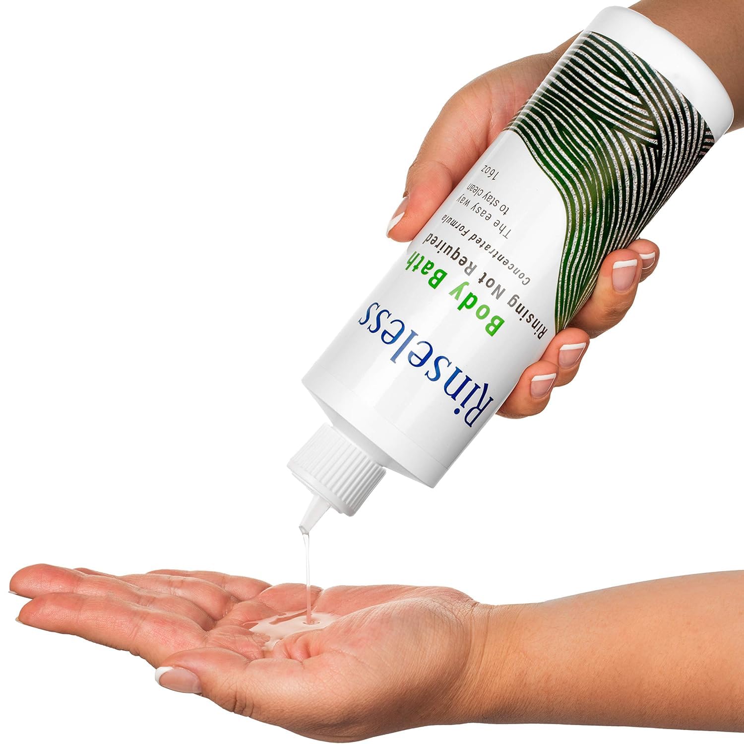 RINSELESS bottle on a bedside table conveying easy access for caregiver convenience