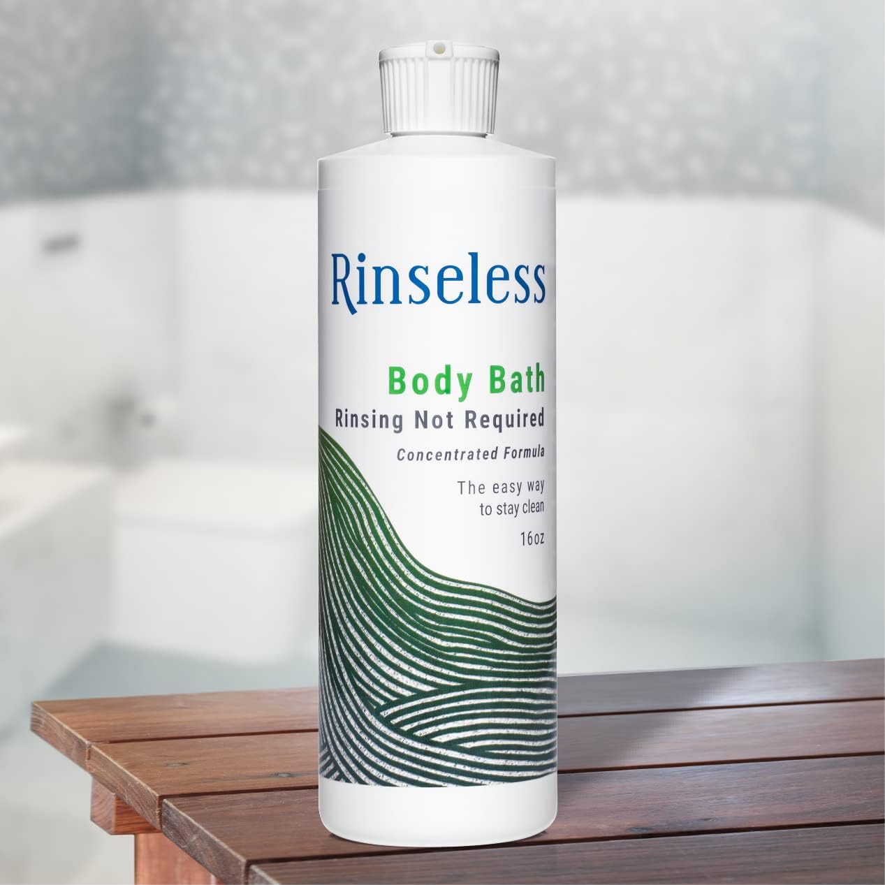 RINSELESS label with ingredients list highlighting mild, moisturizing components