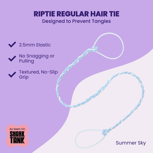 Rip Tie close-up nylon texture highlighting smooth weave for snag-free styling
