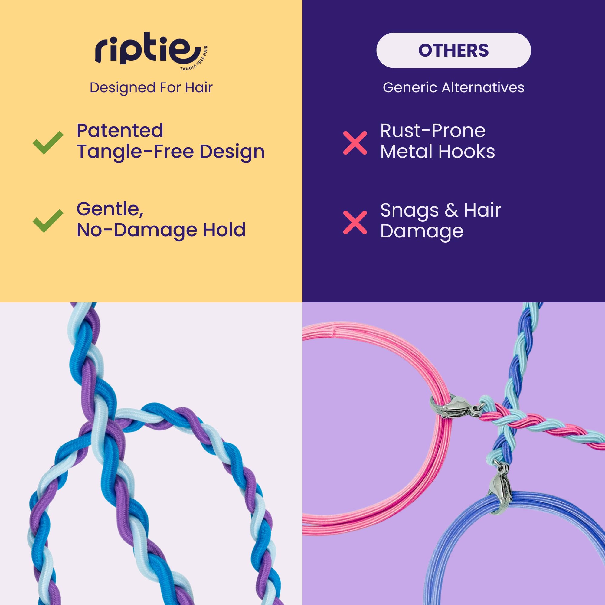 Rip Tie held in hand to show regular size and easy portability benefit