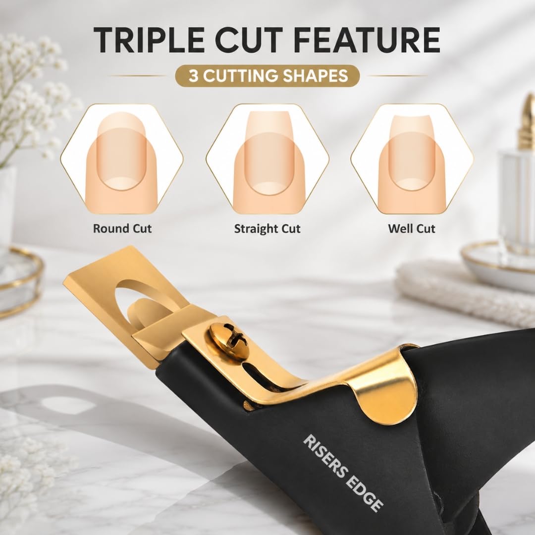 Risers Edge magnetic sizer detail holding nail tip steady for consistent length