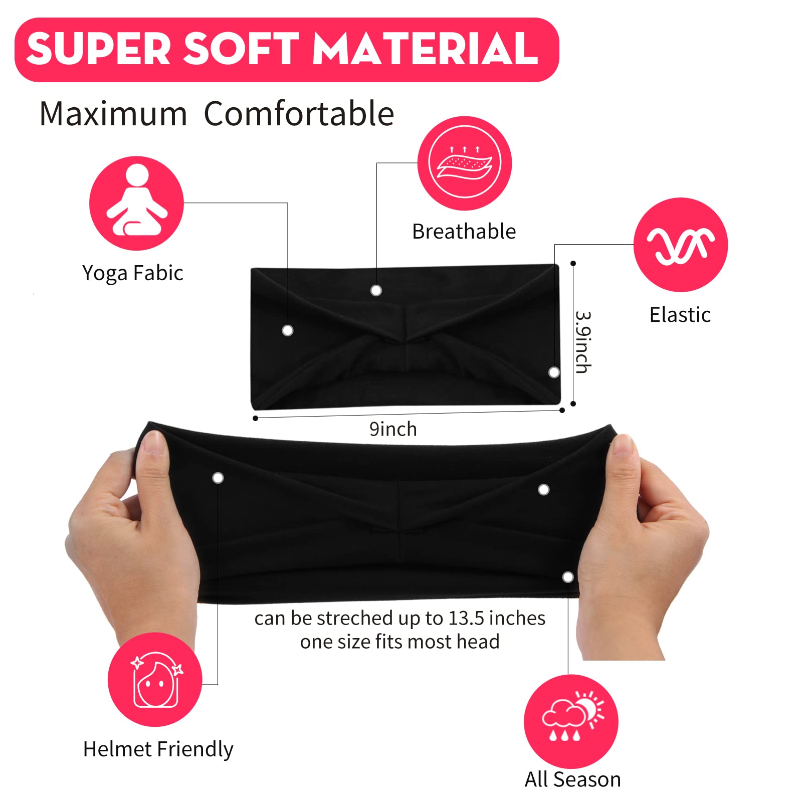RITOPER headband worn by runner keeping hair secure and sweat managed