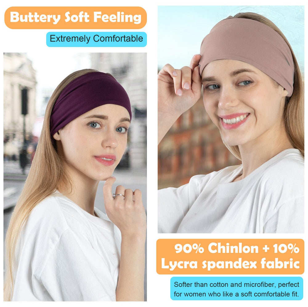 RITOPER headband worn during yoga showing secure non-slip fit and sweat control