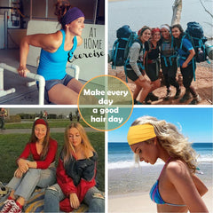 RITOPER headband styled at beach festival showing fashion and functional hair control