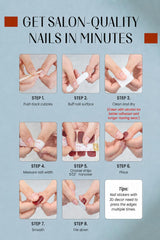 RIVÉHOM kit contents with file and cuticle stick for easy prep