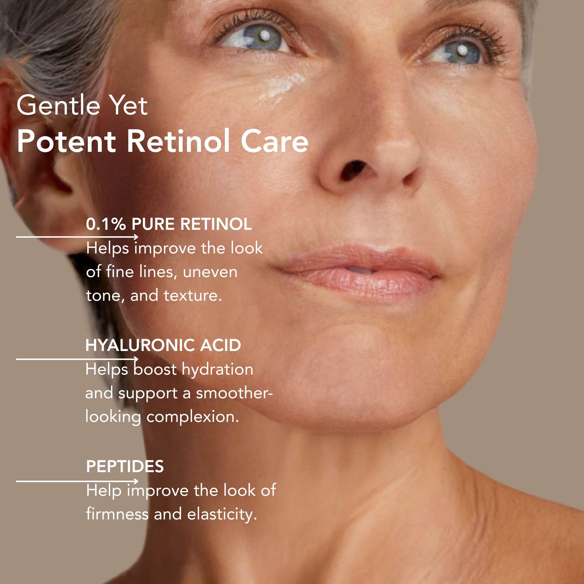 Riversol cream texture close-up highlighting smooth retinol-rich formula for hydration