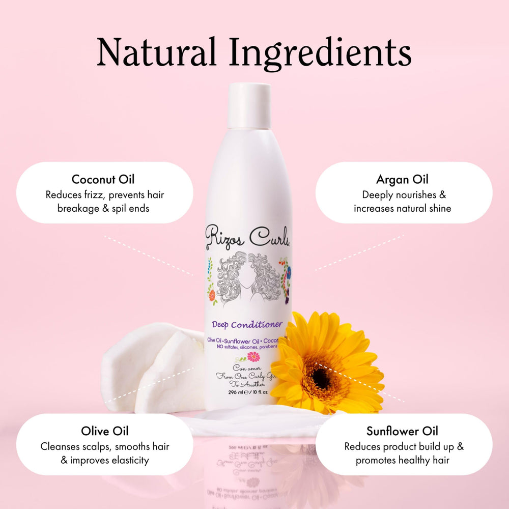 Rizos Curls ingredient close-up with coconut highlighting frizz-reducing benefits