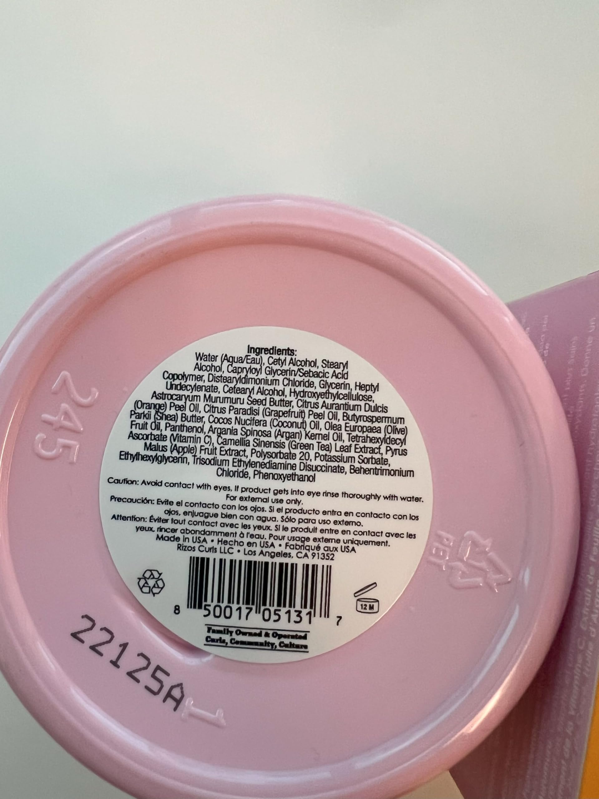 Rizos Curls label and directions highlighting how-to-use benefit