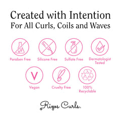 Rizos Curls wash-day lifestyle scene with someone using the four-step routine