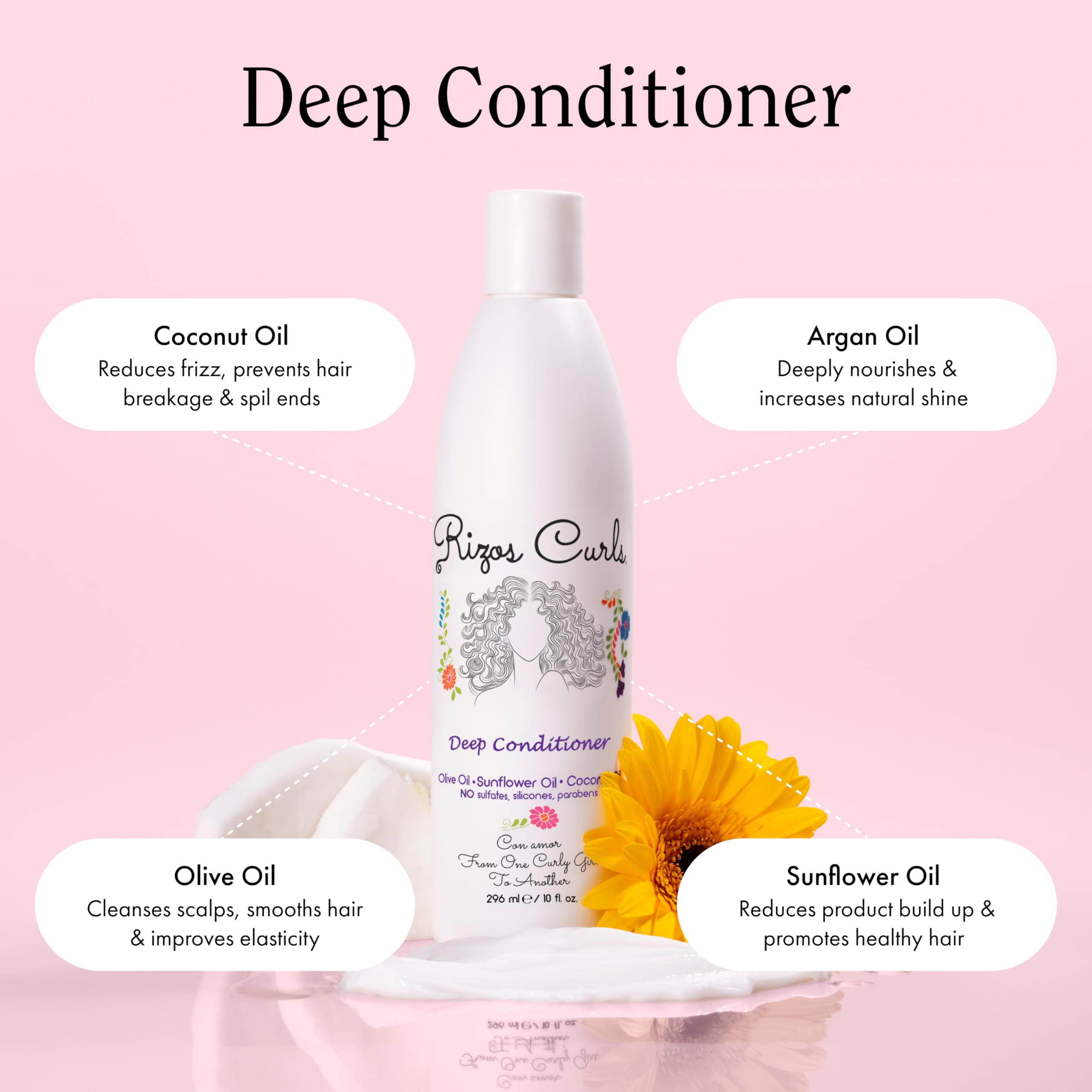 Rizos Curls styling cream in hand demonstrating easy application and definition
