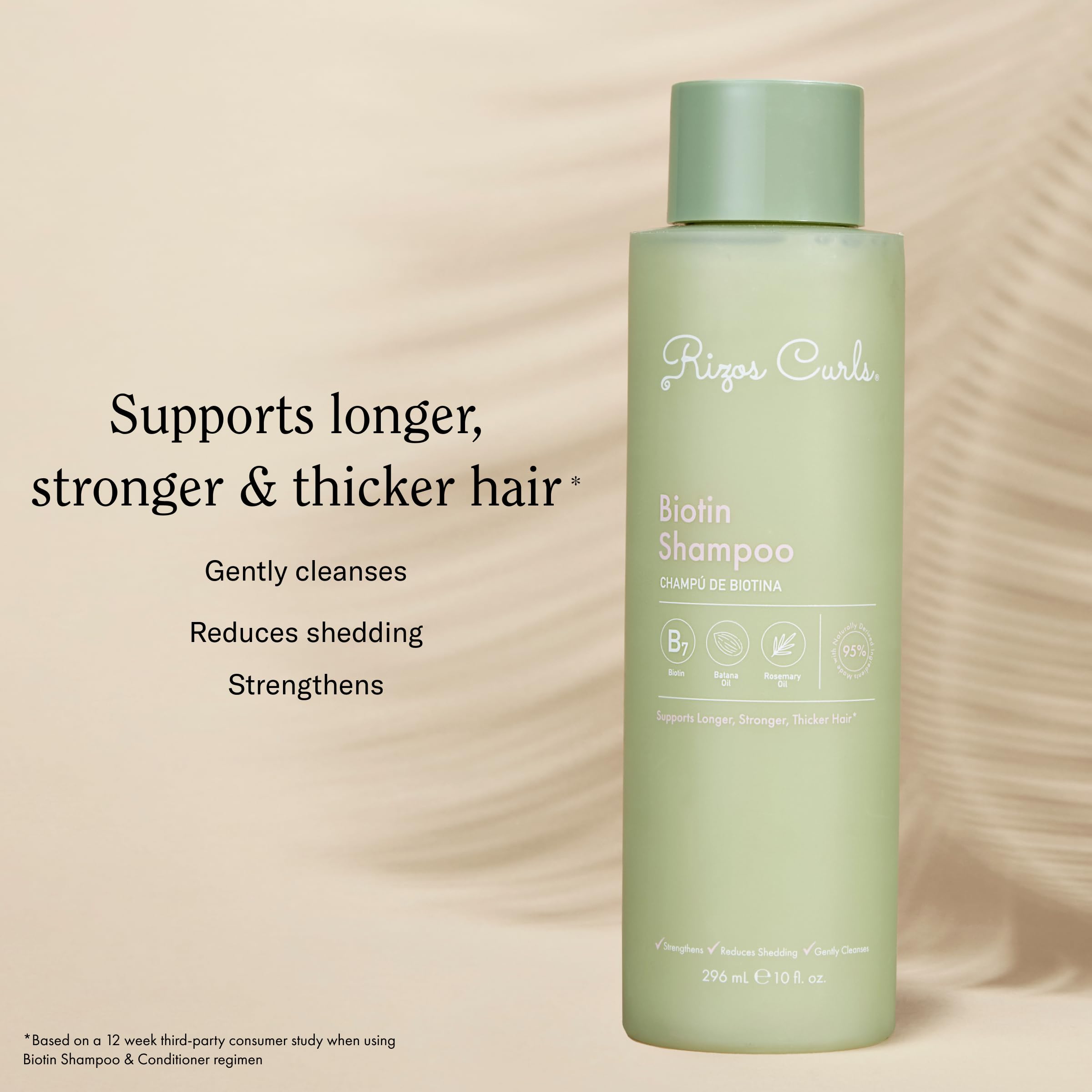 Foamy lather texture of Rizos Curls shampoo showing gentle cleanse benefit