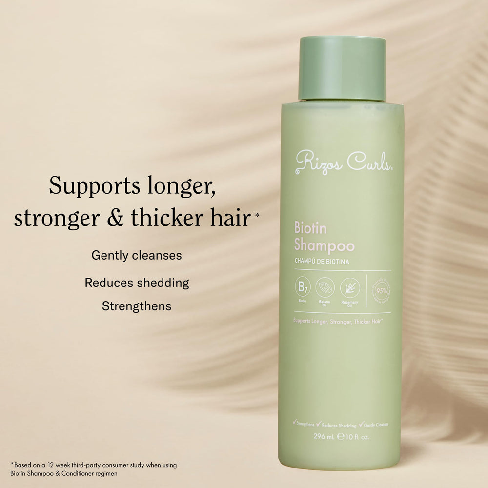 Foamy lather texture of Rizos Curls shampoo showing gentle cleanse benefit