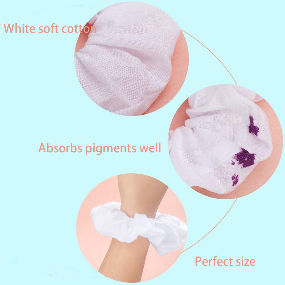 RJMBMUP scrunchie held in hand to show true size and scale