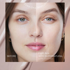 RMS Beauty applying serum on hand demonstrating coverage and tint