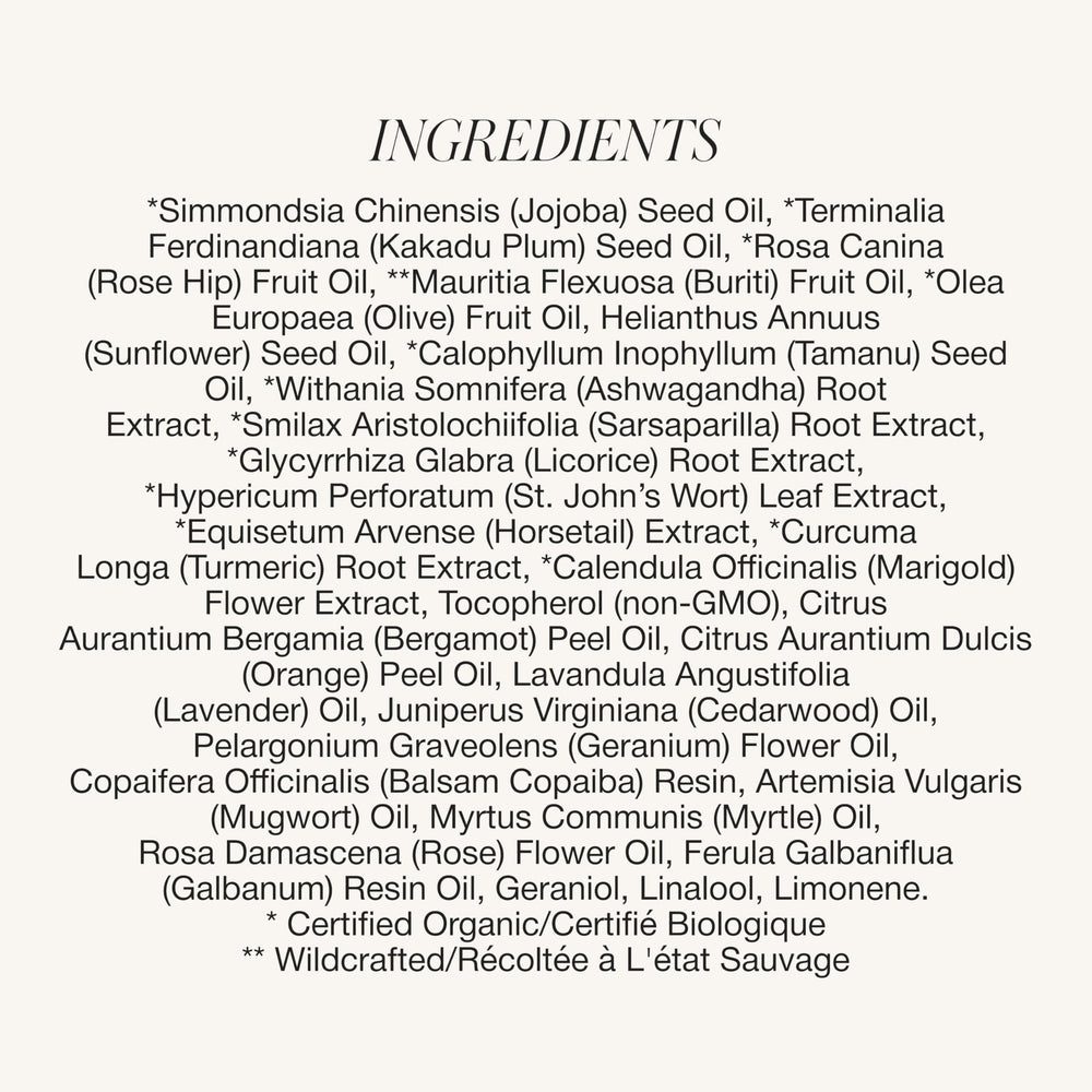 RMS Beauty oil placed on bathroom counter for morning skincare routine