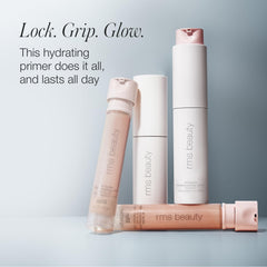 RMS Beauty used in a makeup routine lifestyle scene showing natural radiant finish