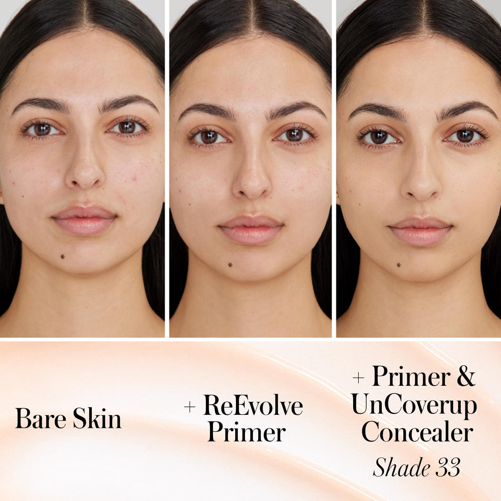 RMS Beauty primer on fingertip demonstrating spreadability and easy blending benefit