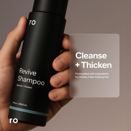 Ro bottle back label with ingredients list and usage directions benefit