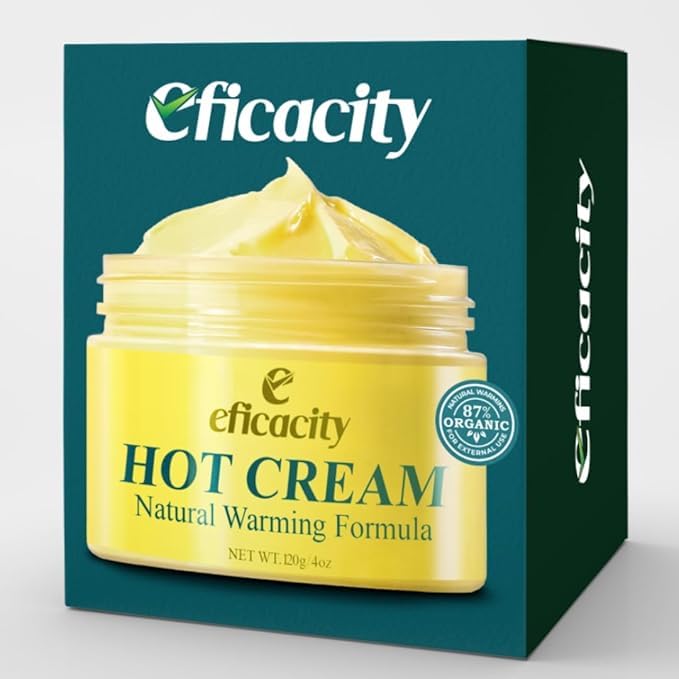 Robutop Eficacity Hot Cream tube front view showing branding and product benefits