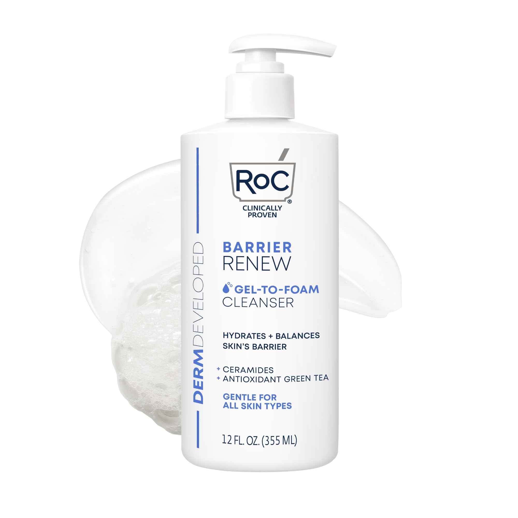 RoC front packaging showing bottle and label, clarifies product purpose