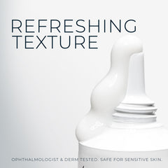 RoC eye cream beside sunscreen showing daytime protection routine benefit