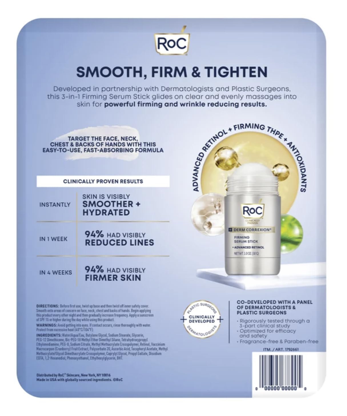 RoC twist-up stick detail demonstrating hygienic, precise application benefit