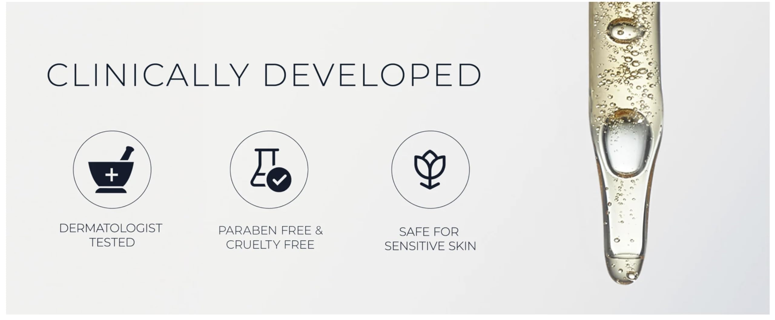 RoC product back label with ingredients and clinical result claims visible
