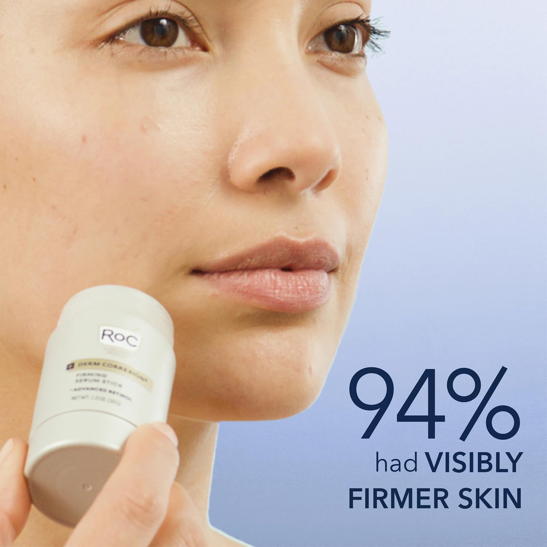 RoC close-up of clear fast-absorbing formula showing smooth texture benefit
