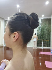 ROCST pin used on stage by dancer with bun intact, dependable performance hold