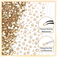 RODAKY rhinestone being set on nail with pick-up pen showing accurate application and secure hold