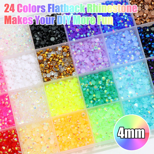 RODAKY open acrylic box with 24 color compartments and tools benefit quick selection