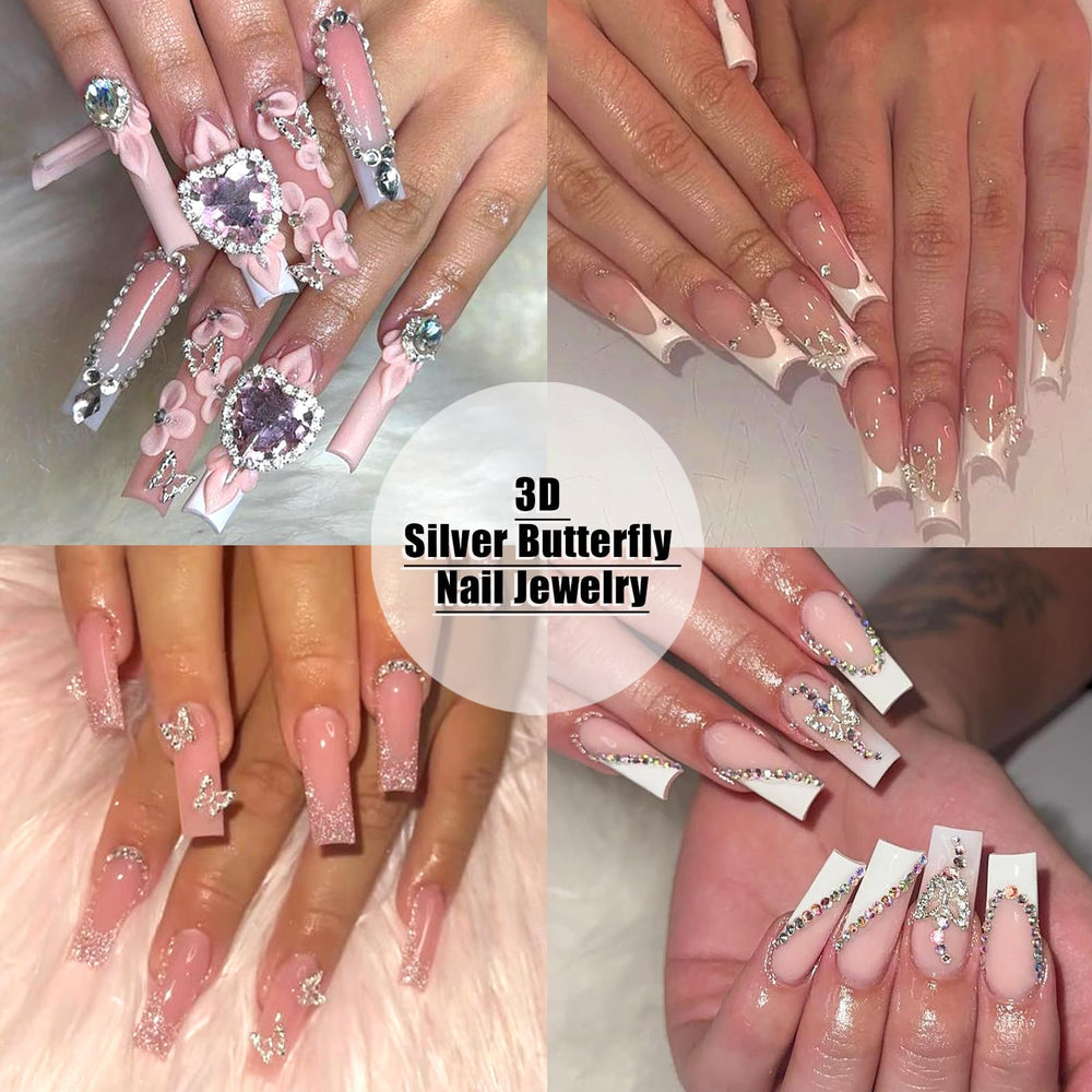RODAKY finished manicure at party showcasing butterflies for glam look