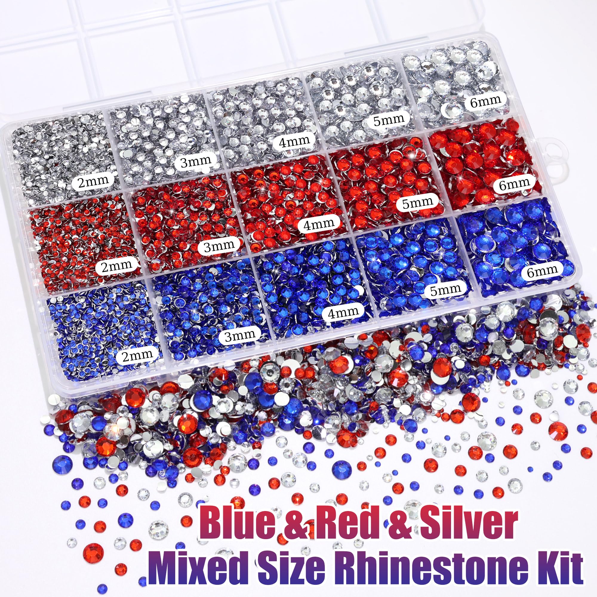 RODAKY compartment box with five size grids, easy selection and tidy storage benefit