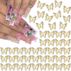 RODAKY front packaging showing 50PCS gold butterfly charms, clear view and quantity benefit