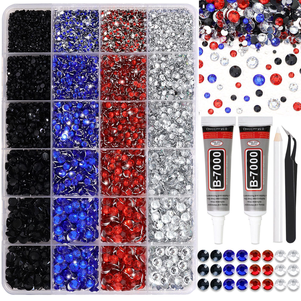 RODAKY front packaging showing mixed rhinestones and tools for easy crafting