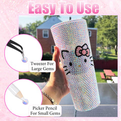 RODAKY rhinestones applied on nail art offering detailed sparkle and finish