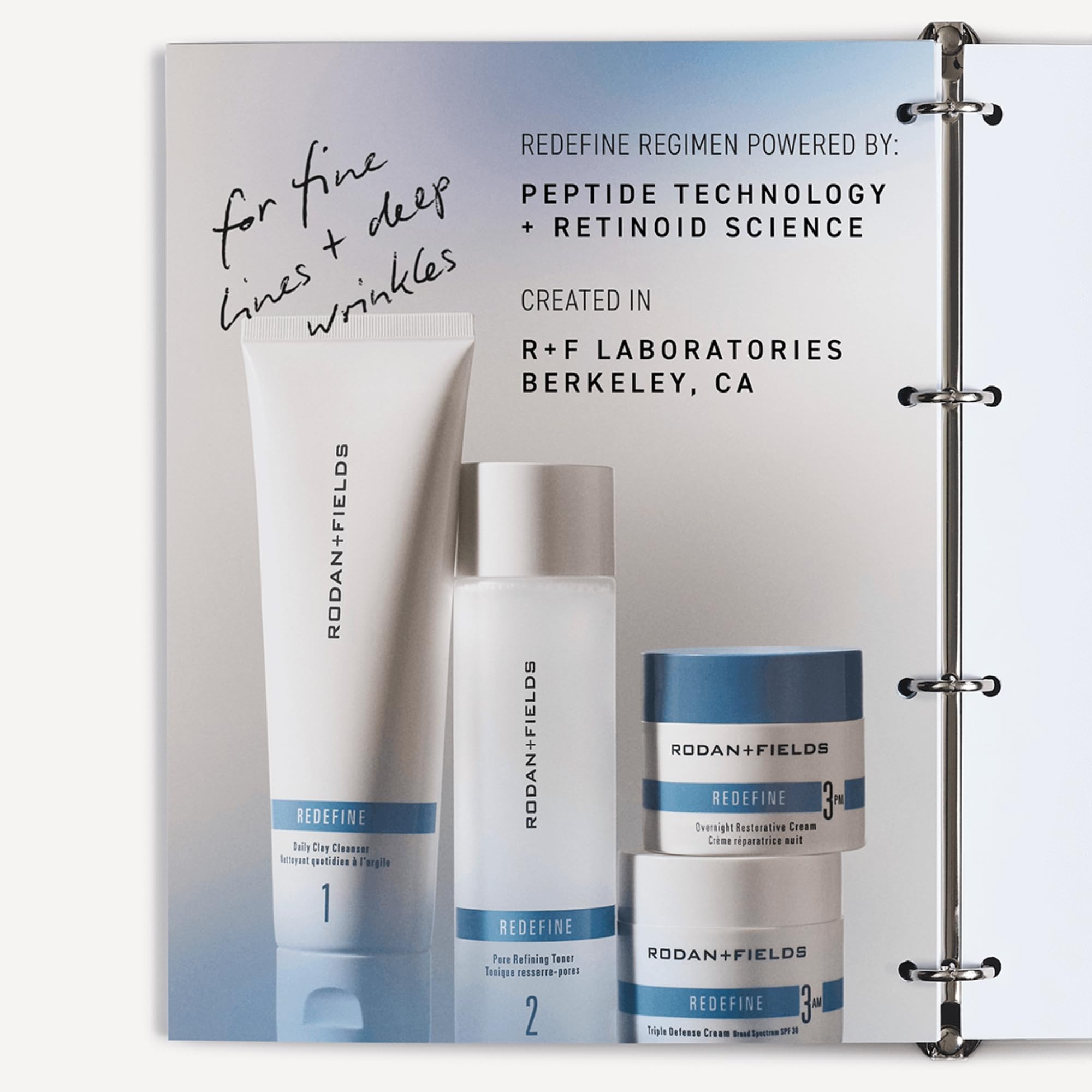 RODAN + FIELDS bottle in hand for size reference and travel convenience