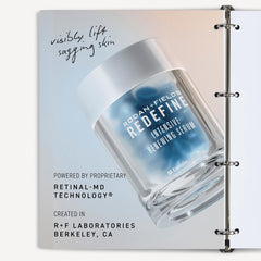 RODAN + FIELDS capsule cut open close-up showing silky serum texture