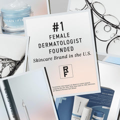 Rodan + Fields on bathroom vanity in lifestyle scene suggesting simple evening use