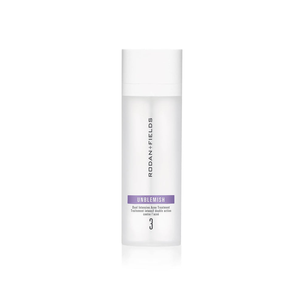 Rodan + Fields front packaging showing compact treatment for targeted blemishes and convenience