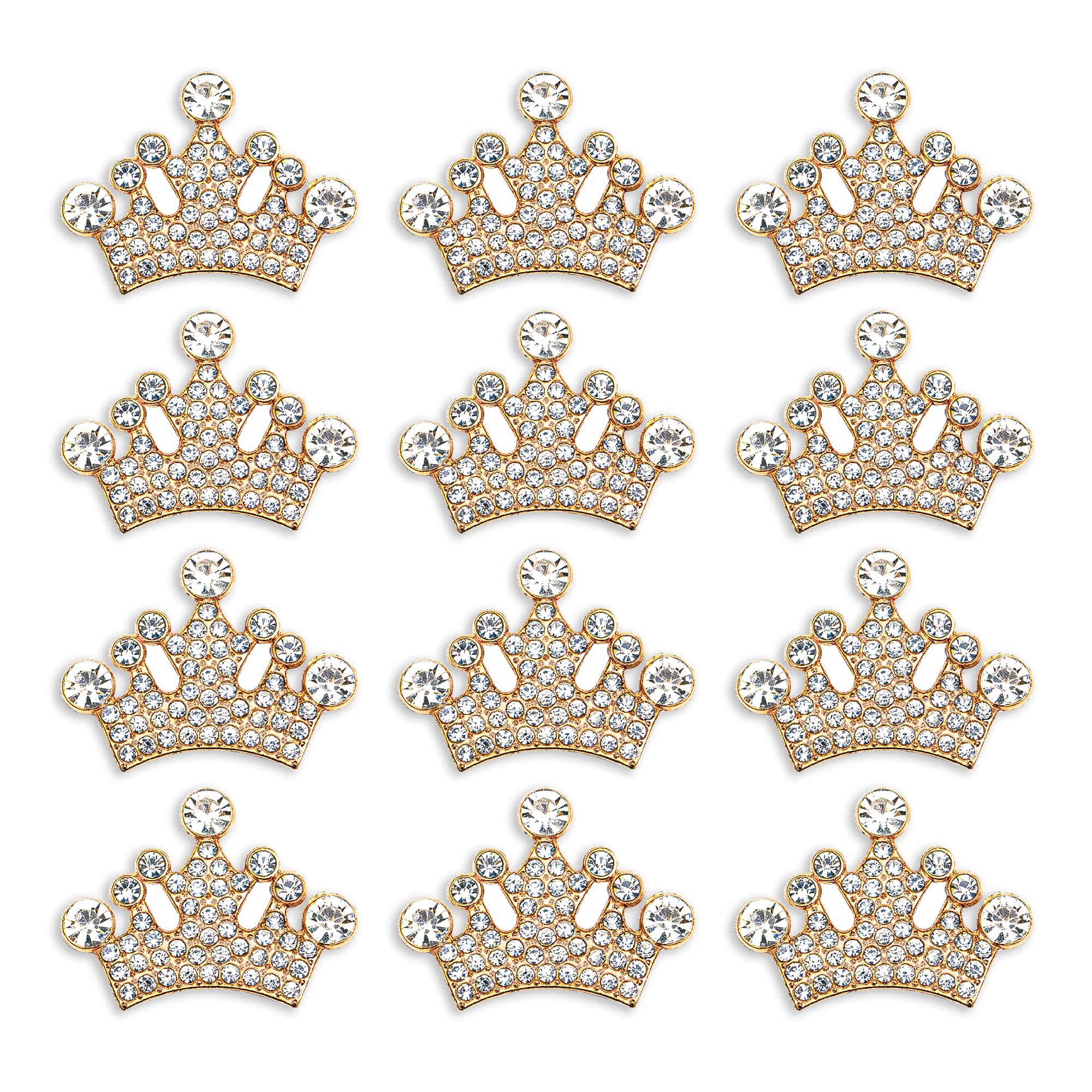 Rodvanvo gold crown appliques front packaging showing 24-piece set and convenience