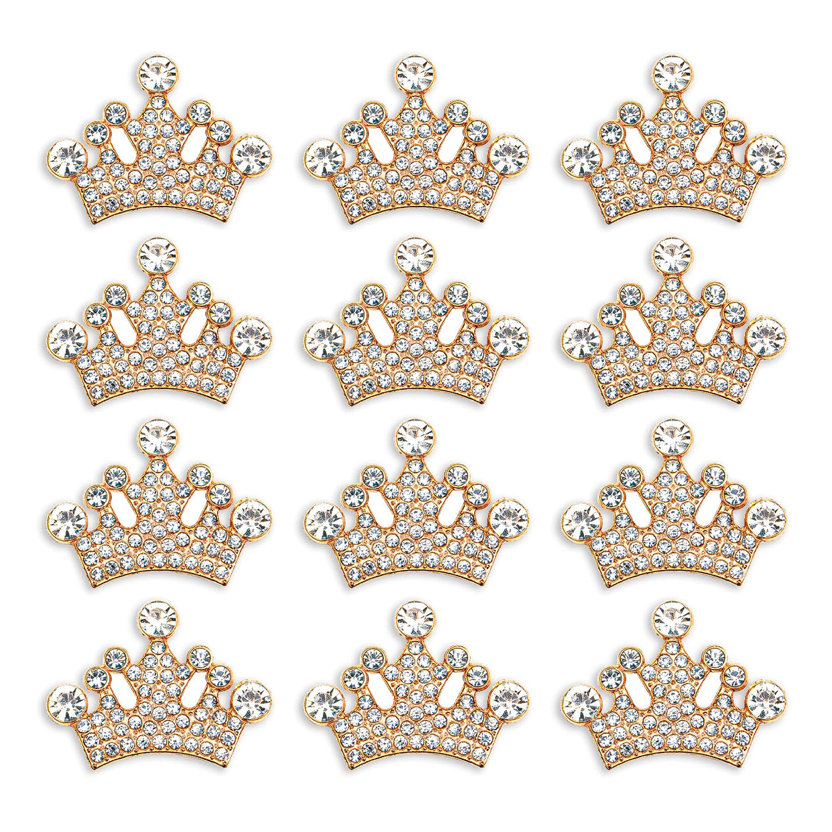 Rodvanvo gold crown appliques front packaging showing 24-piece set and convenience
