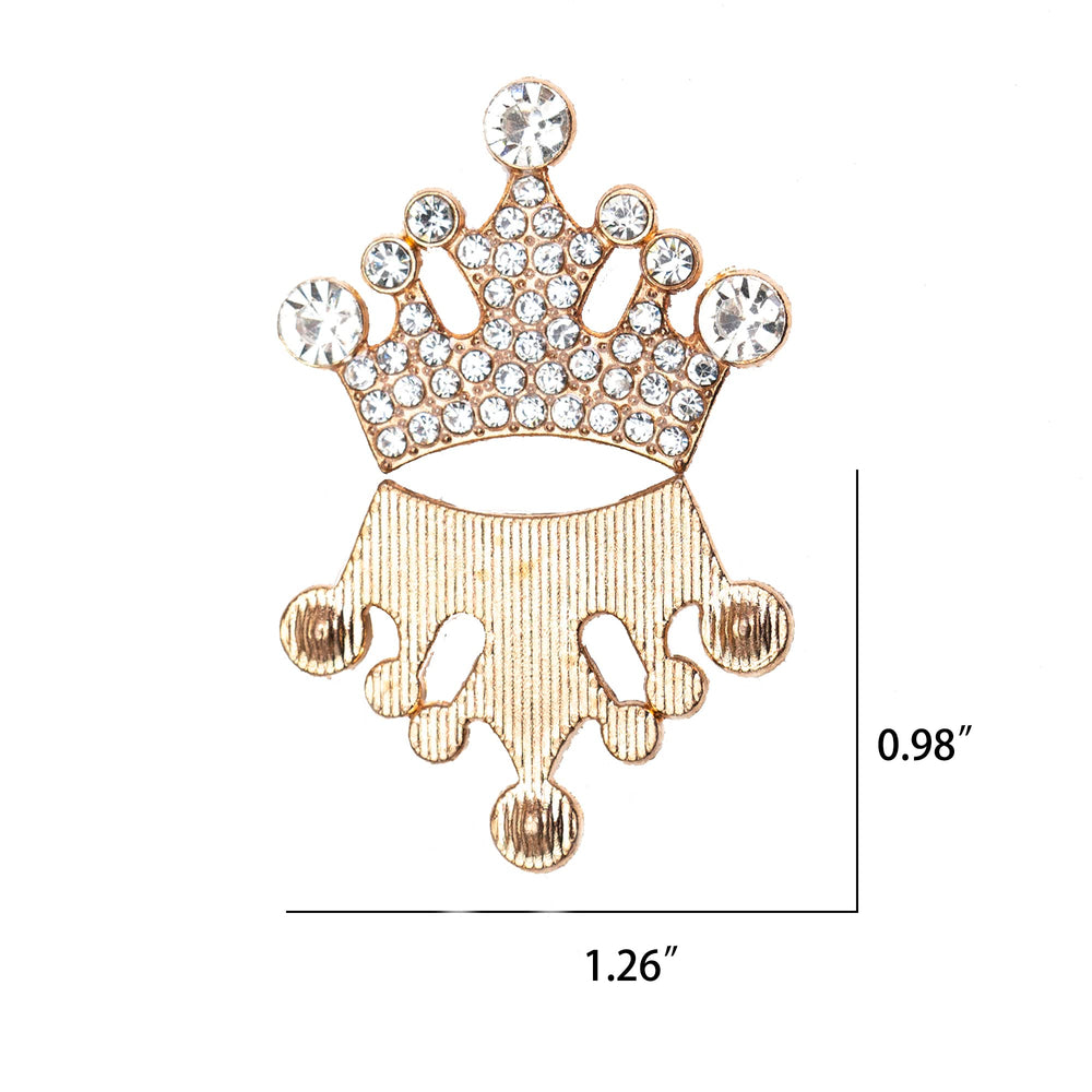 Rodvanvo crown attached to bridal shoe illustrating elegant decorative effect