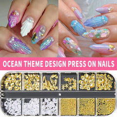 ROFIBUT charms applied to an acrylic nail tip demonstrating professional finish