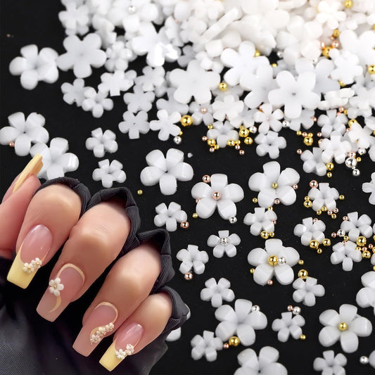 ROFIBUT front package showing 1000pcs floral nail charms, lightweight convenient