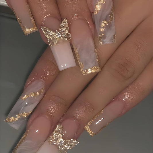 ROFIBUT front packaging showing gold butterfly nails and kit benefits
