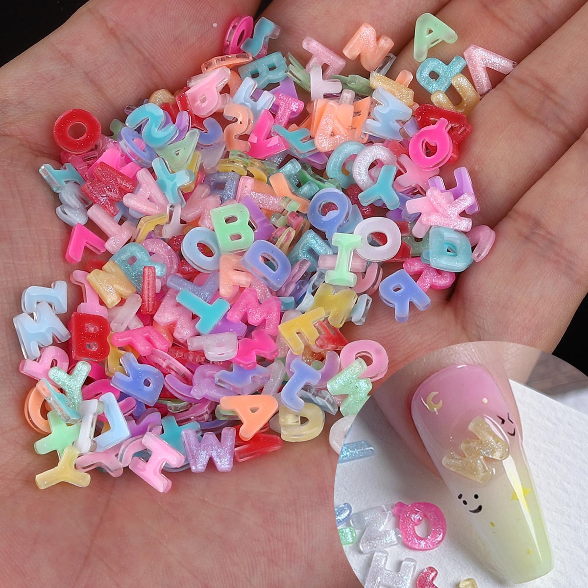 ROFIBUT front packaging showing assorted letter charms and quantity benefits