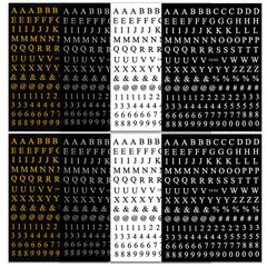 ROFIBUT close-up of gold and silver letters highlights fine 3D texture and shimmer