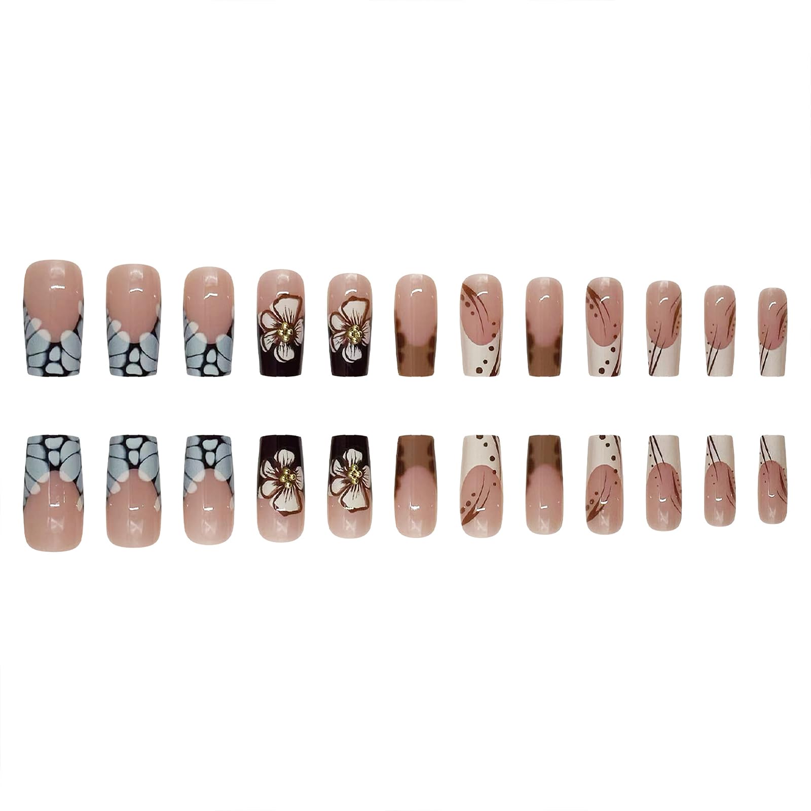 ROFIBUT nails held in hand to show scale and medium square length for natural-looking fit